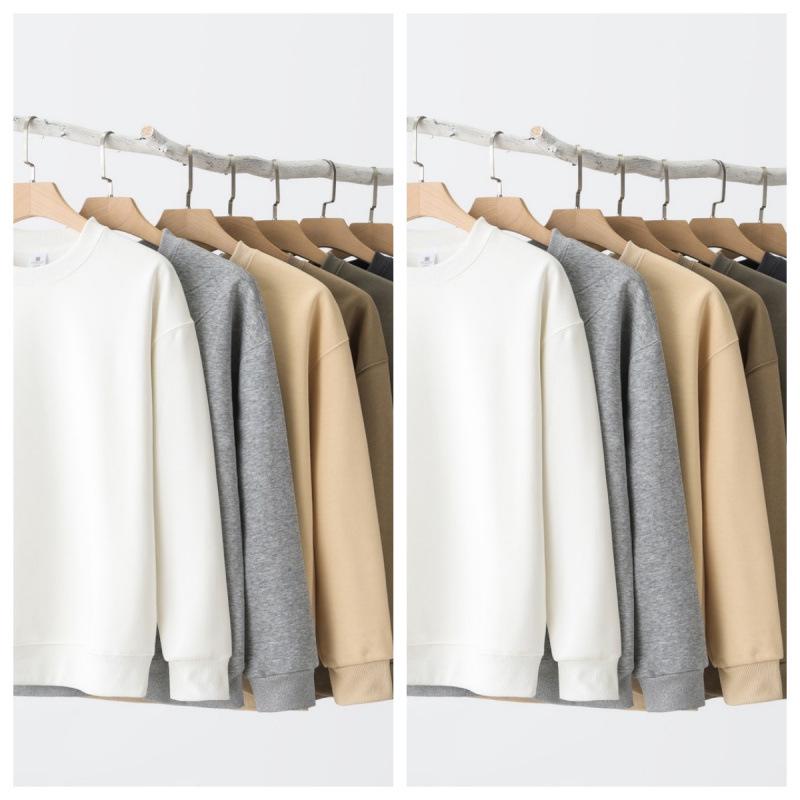 2025 Autumn/Winter Plus Velvet Heavyweight Cotton Slim Fit Round Neck Hoodie for Couples