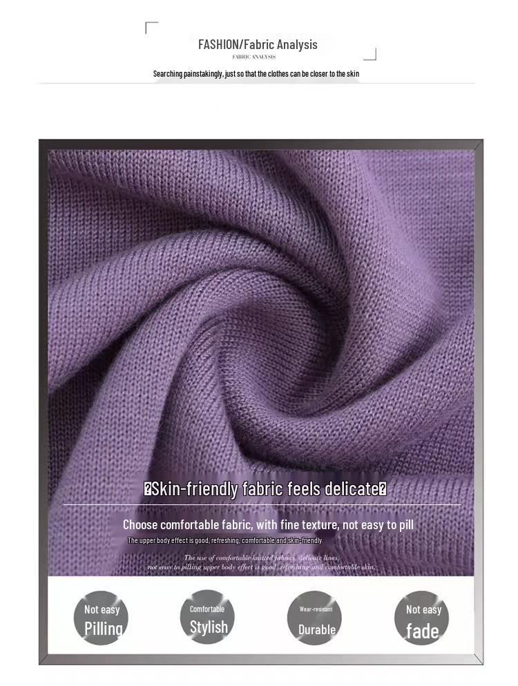 Women's Fashionable V-Neck Woolen Sweater - Slimming, Versatile, Beautiful Autumn Top