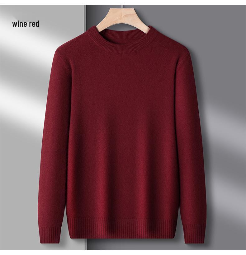 Men s 2025 Autumn/Winter Thick Knit Sweater - Warm Inner Layer Double Extra Large