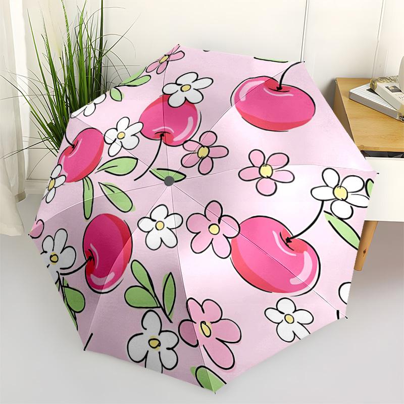 

1pc Cherry Blossom Pattern Automatic Opening/Closing Umbrella with Operation & Windproof Canopy yy260311037