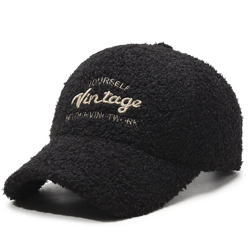 Fresh Latest Brand New Teddy Plush Warm Baseball Cap Trendy Fashionableable Multi Use All Purpose Duckbill Hat Adjustable
