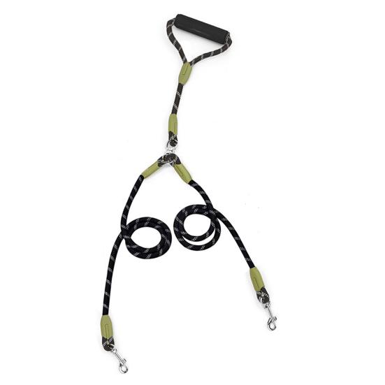 Double Dog Leash 360-degree Swivel Tangle-free Dual Dog Leash Walking