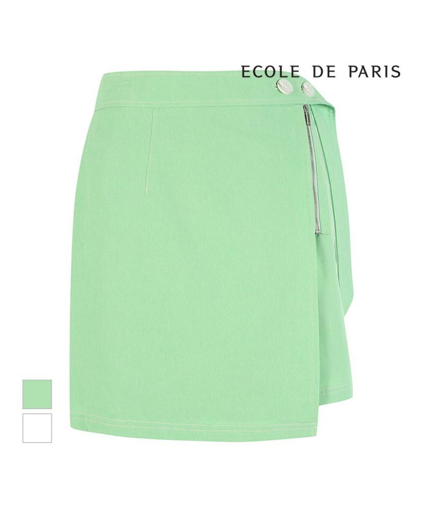 ECOLEDEPARIS Wrap Style Mini Skirt_Rb37Wsam14Z