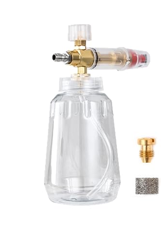

YUET Snow Foam Cannon, 1.0L, for Car Washing, Foam Gun with 1/4 Quick Connector, for Pressure Washers, Foam Lance, High Foaming, Adjustable Foam Volum