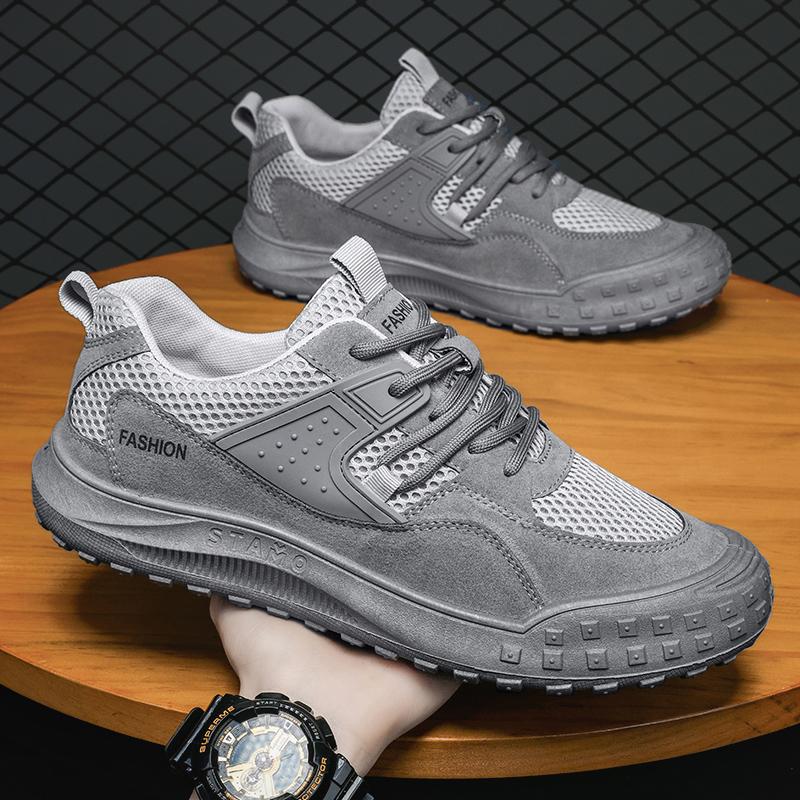 

Мода 2024 года Мужские удобные повседневные летние уличные модные мужские повседневные кроссовки обувь 44 серый