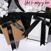 A03F-Große Schwarze Schleifen(50 STÜCK), Satinband 5x7" für Ballons, Twist-Tie-Dekorationen für Champagnerflaschenverpackung