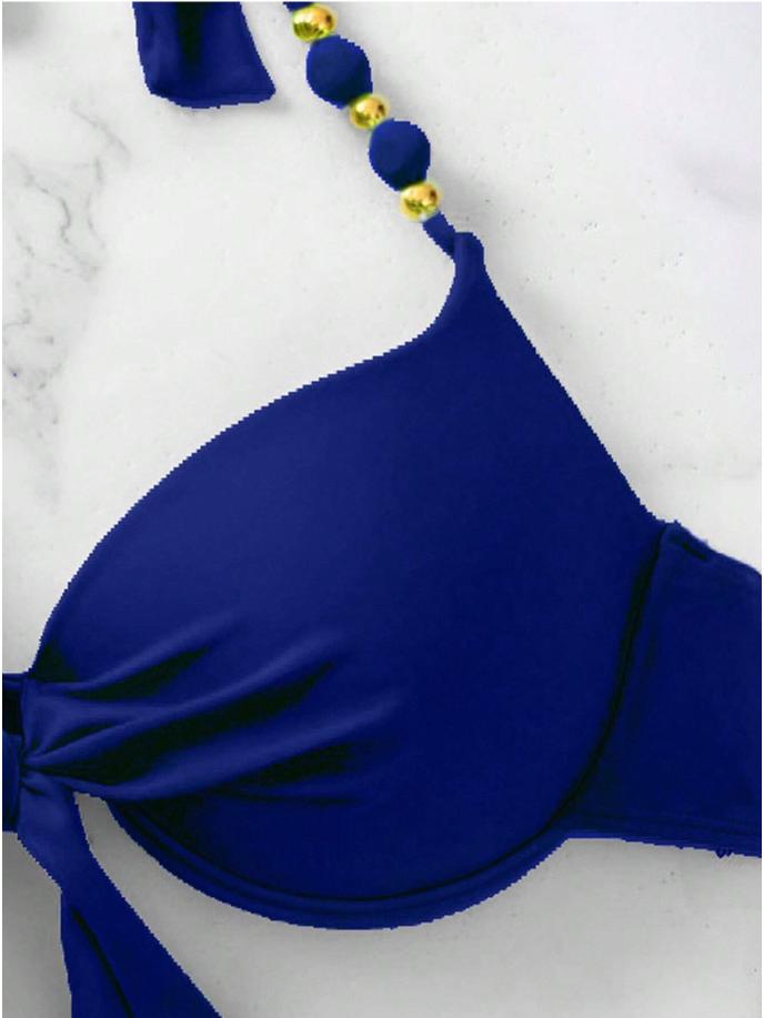 2024 Europäischer & Amerikanischer Bandage Bikini Bademoden Set - Damen Neuer Druck