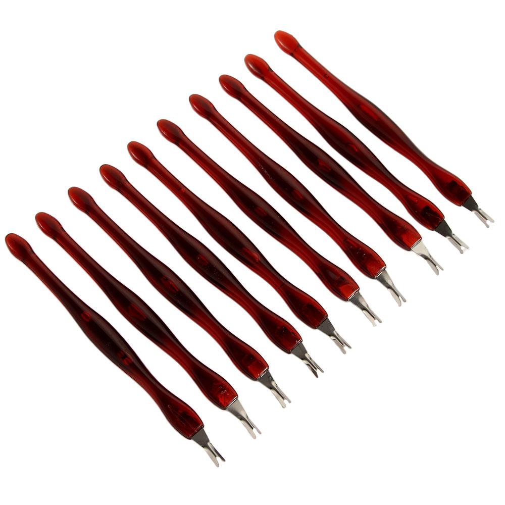 Nipper Nail Art Manicure Cuticle Remover Dead Skin Fork Nail Cuticle Pusher Nail Polish Removal