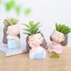 2×Head-Planter Silicone Mold Face Flower Pot Concrete Mold Face Statue Planter Mold Face Flower Vase Epoxy Casting Mold