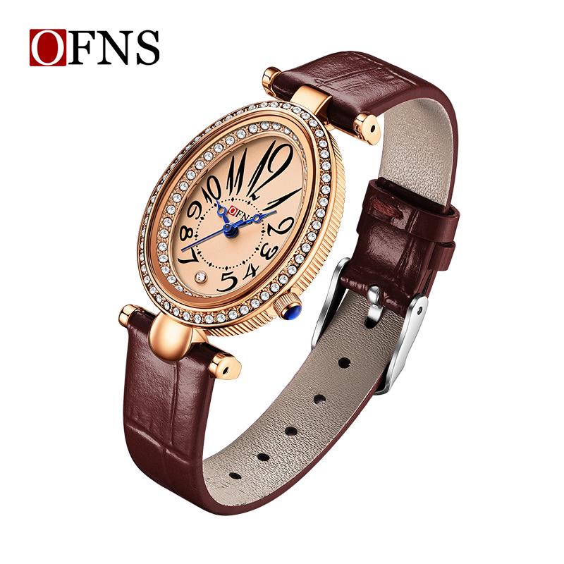 OFNS Women s Quartz Fashion Steel Band Diamond Wristwatch