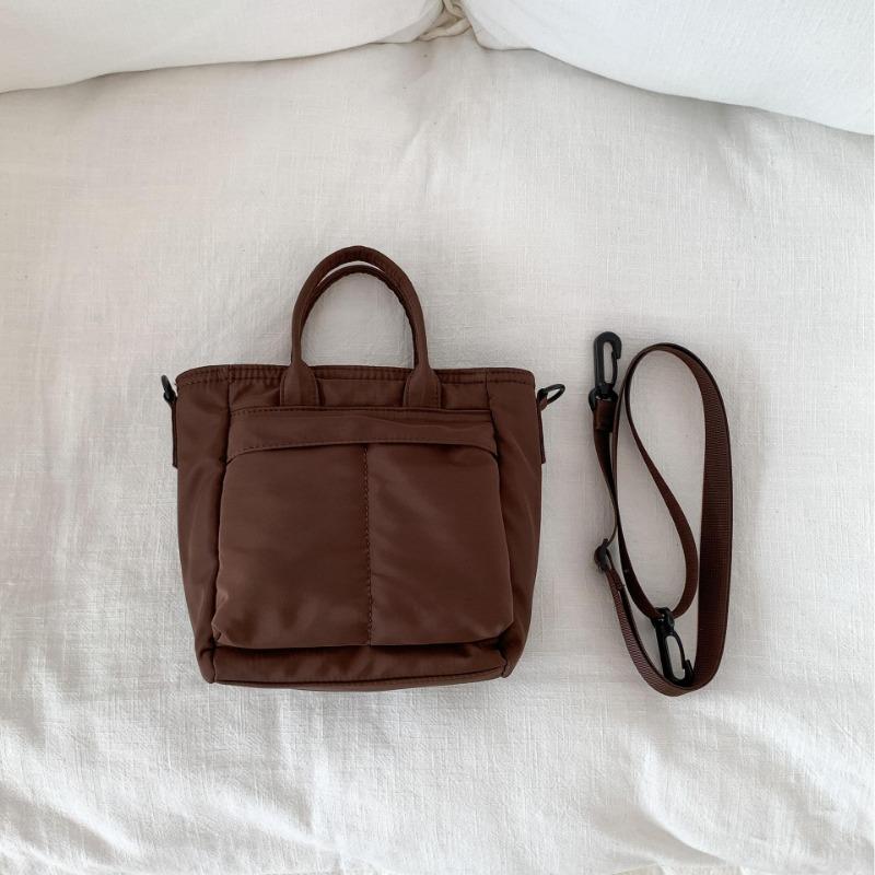 

New tote bag versatile casual portable shoulder bag casual niche design nylon messenger bag women кофейный