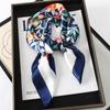 2024 Luxury Square Silk Scarf for Women Hijab Hair Bands Neckerchief Female Satin Shawl Ribbon Headband Fashion Wraps Bandana