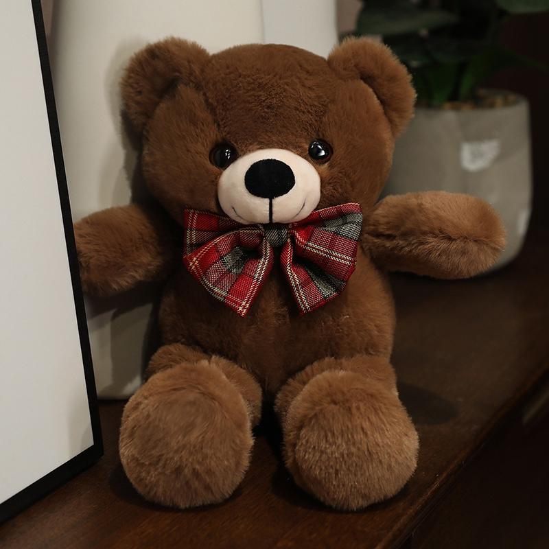 Bowtie Teddy Bear Plush Toys Boys Girls Lovely Cartoon Soft Stuffed Animals Dolls Sleeping Pillow Home Decoration Plush Toys