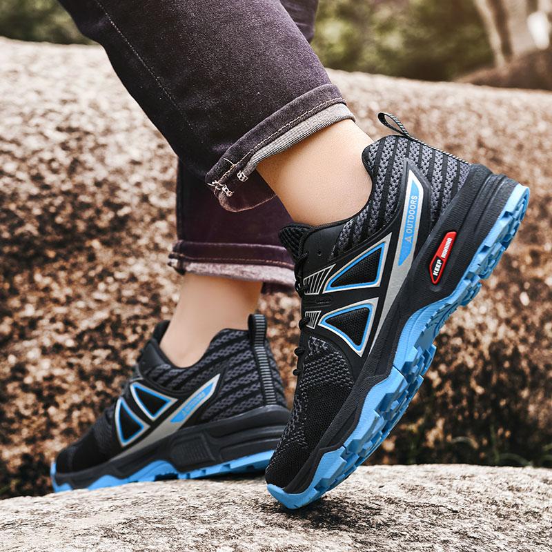 

Мужские уличные походные ботинки Внедорожные Нескользящие Защита от ударов Дышащие Высококачественные Мужские ботинки Без шнуровки Повседневные Велосипедные туфли 47 39