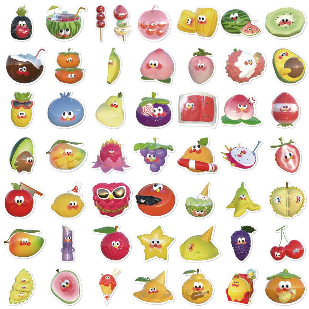 50 Cartoon Fruit Family Graffiti Stickers Decorate Guitar Suitcase DIY Creative Waterproof Stickers