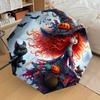 1PC Halloween Witch Umbrella-8-Rib Reinforced, Automatic Open, Lightweight & Durable, Cute Fashion Accessory for Outdoor-P69