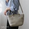 VITAFELICE Genuine Leather Handbag for 2-Way Women, sib-20074n (Light Gray)