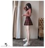 SCIONE Women's Skirt Woolen Pleated Skirt High Waist A-Line Plaid Sexy Bottoming Girl's Cute Skirt