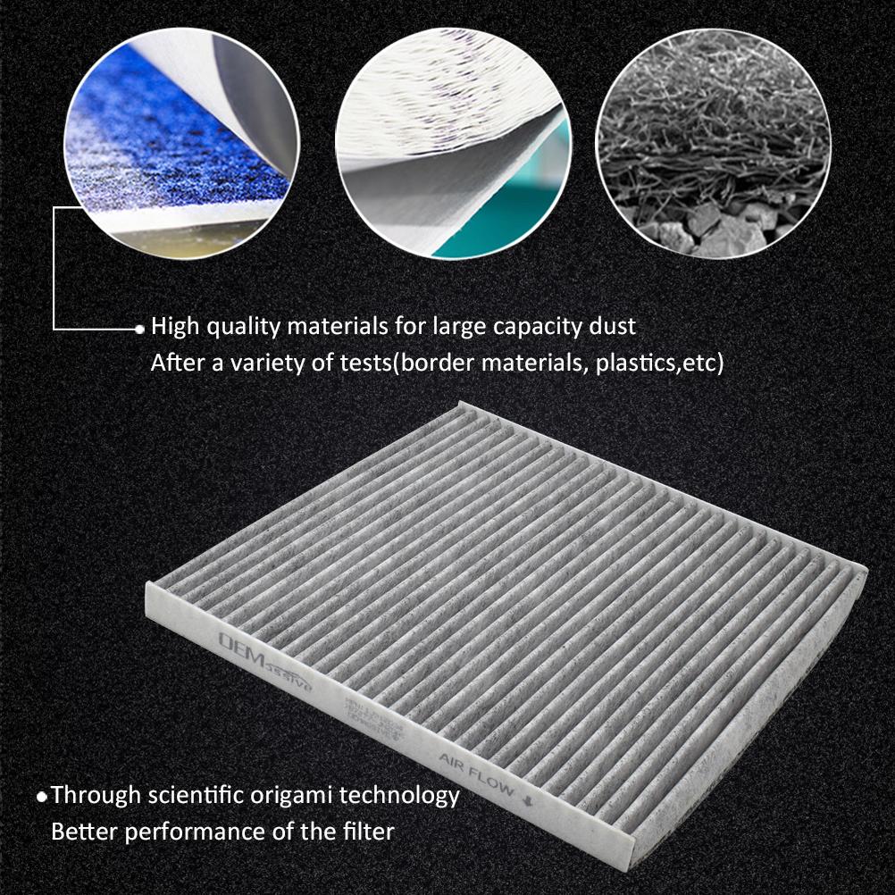 Car Pollen Cabin Air Conditioning Filter Includes Activated Carbon B7277-JN20A 27277-JA00A For Nissan Altima Murano Teana Quest