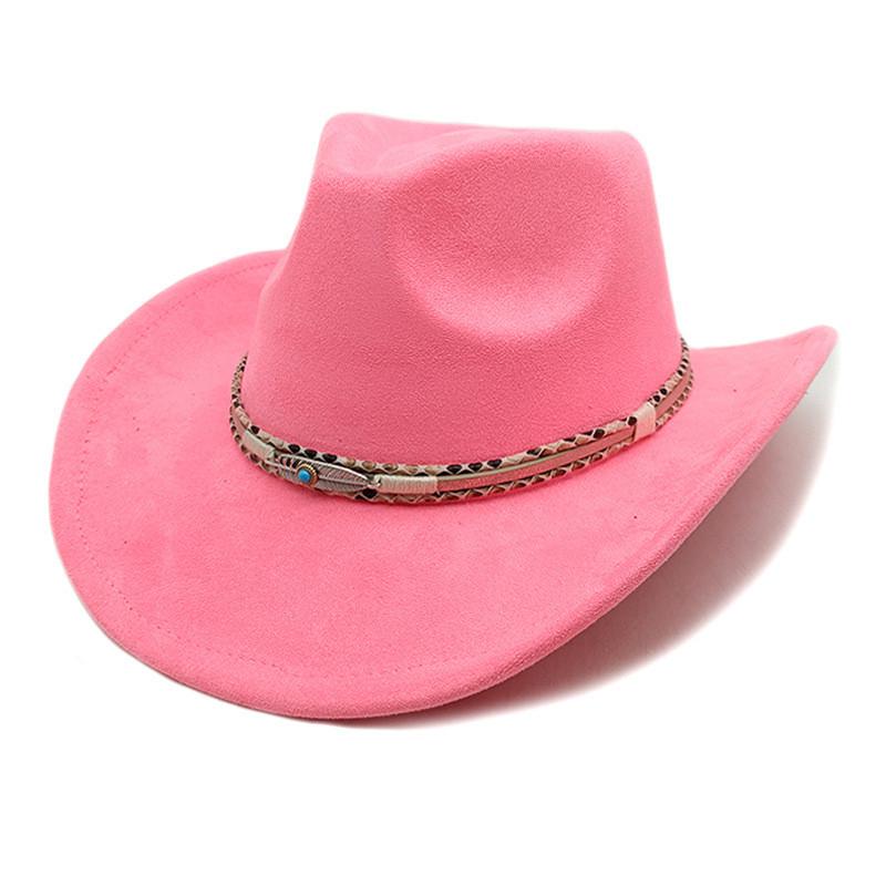 Ethnic Style Cowboy Hat With Wide Brim For Men Women Spring Sun Protection