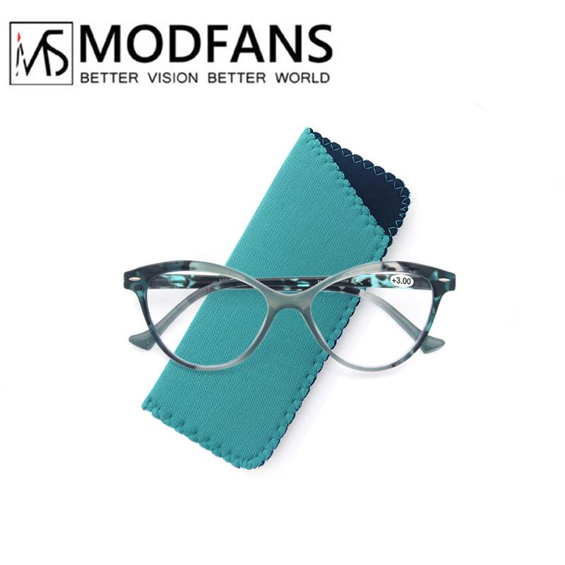 

MODFANS Lady Cat Eye Reading Eyeglasses Women Spring Hinge Lightweight Design Presbyopic Readers Eyeglasses with Diopter +0.5 to +4.0 1.25