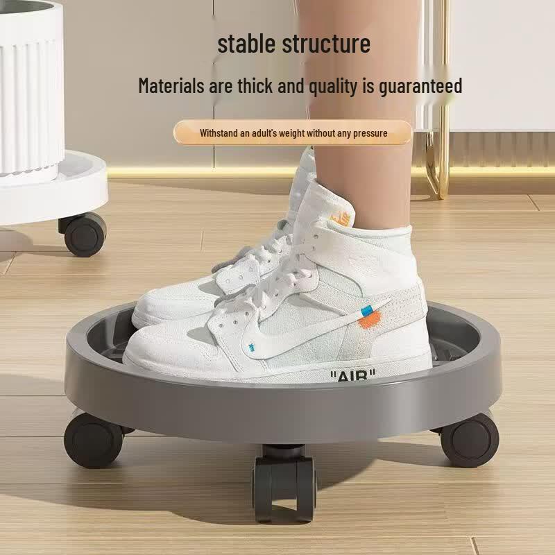Heavy-Duty Plastic Rolling Plant Pot Caddy