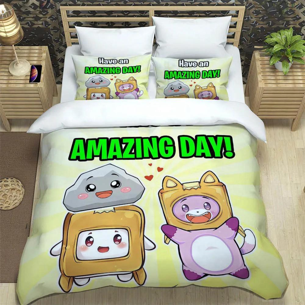 Lankybox Foxy Boxy Cute Bedding Sets Exquisite Bed Supplies Set Duvet Cover Bed Comforter Set Bedding Set Luxury Birthday Gift