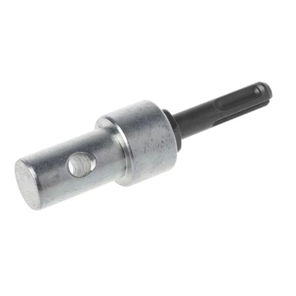 4 PCS Carbon Steel Drill Bit Adapter 2 Pits 2 Slots SDS Shaft Earth Auger Adapter Stable Connection Round Shank Drill Adapter
