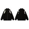 Streetwear Turtleneck Cardigan Zipper Unisex Y2K Sweater