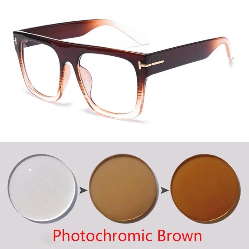Oversized Glasses Men Luxury Steampunk Big Hyperopia Women Reading Photochromic Prescription 0 +0.5 +1.0 +2.0 To +6.0