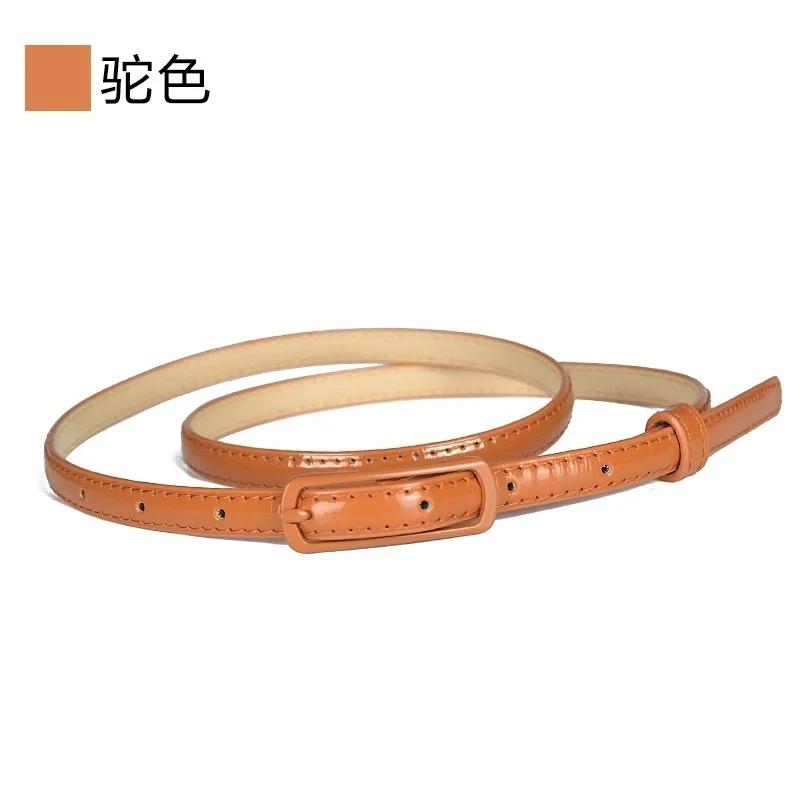 Ladies Fine Belt Japanese Word Buckle PU Belt Ladies Fashion Belt Thin Waist Skirt