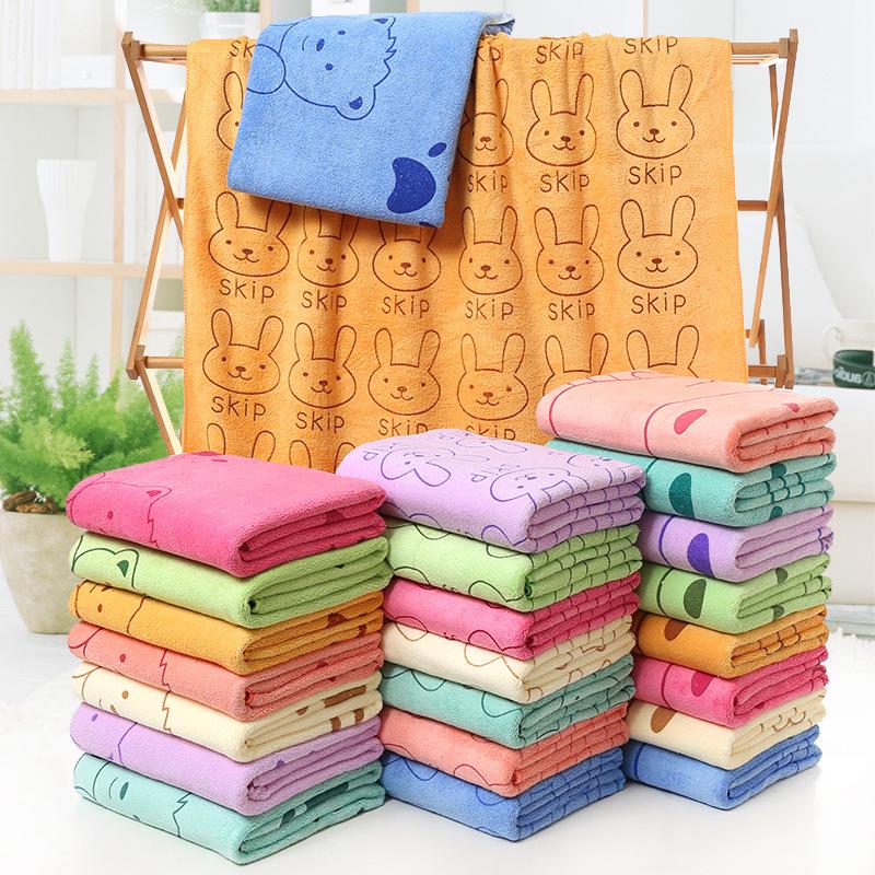 Children's Quick-Dry Absorbent Microfiber Beach Towel with Rabbit Print