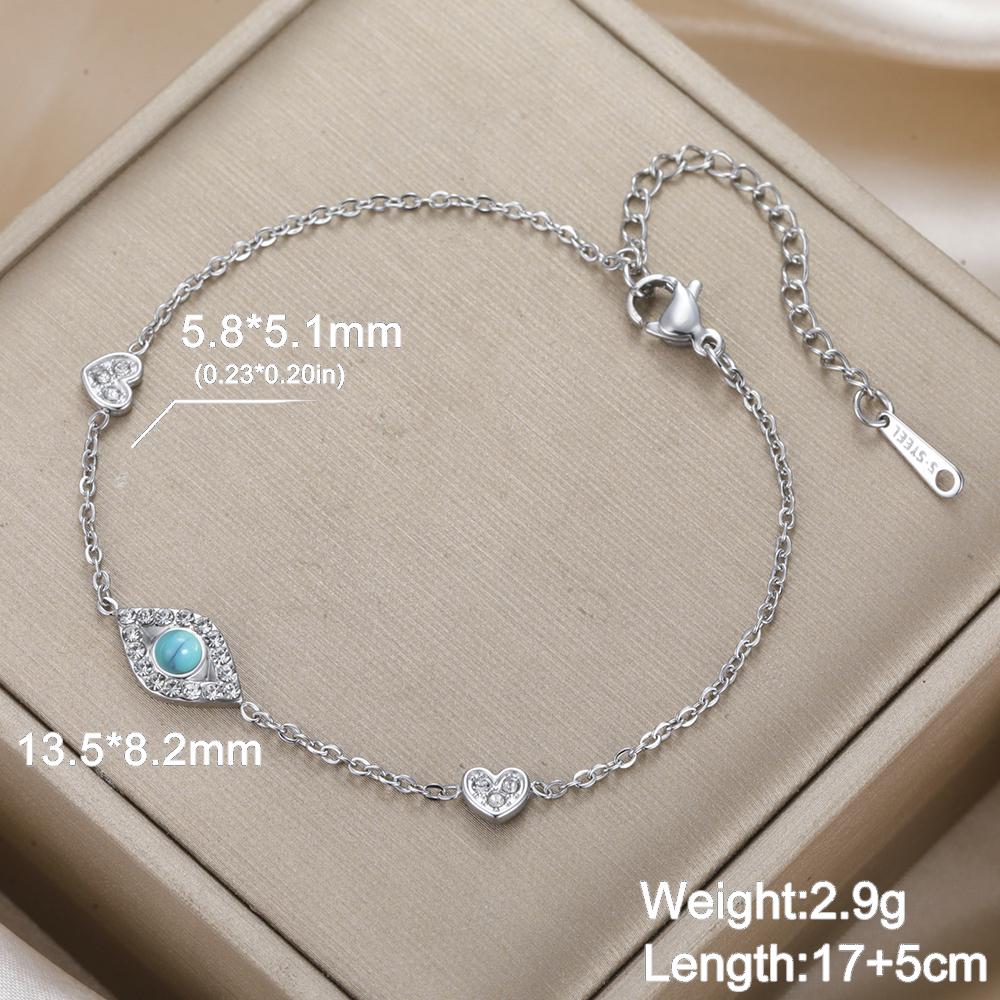 Dawapara Evil Eye Bracelets for Women Protection Good Luck Charm Greek Evil Eye Bracelet Stainless Steel Jewelry