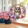Acrylic 2D Flat DIY Diamond Painting Set Hanging Diamond Art Kits Rhinestone Diamond Art Window Pendants Wall Door Decoration