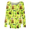 Women's Long Sleeve Tunic Loose Tops Casual Oversized Tops Pleated Tunic Button Down Casual Women's Print Tops