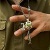 Men Women Mini Fishing Reel Jewelry Set Line Wheel Pendant Necklace Fashion Sporty Outdoor Fishing Jewelry Gift for Anglers