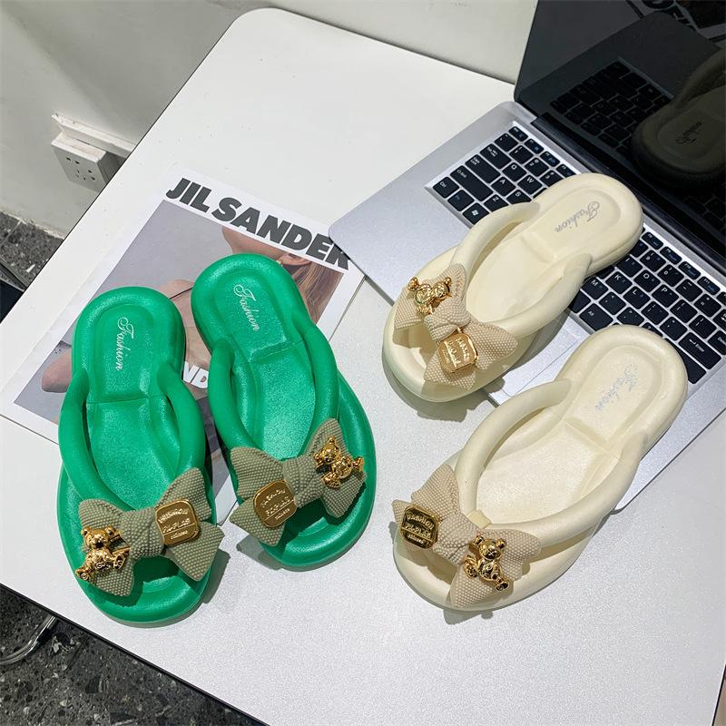 Slippers Women Cute Clip Toe Flip Flops Shoes Female Platform Outdoor Fashion Beach Sandals Casual Flat Slides 2024