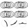 24Pcs Round Shower Curtain Rings Flexible Safe No Burrs Pleated Style for Various Colors Home Decoration Circular Curtain Ring