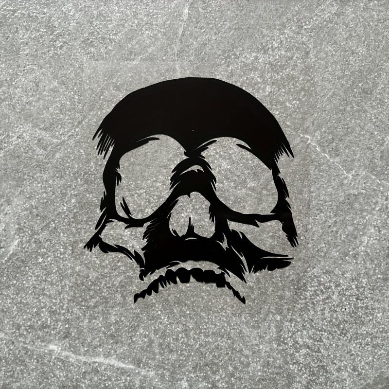 1PC Waterproof Holographic Skull Vinyl Stickers In Red White Black for Car Motorcycle Helmet Decoration Durable Premium Fashion