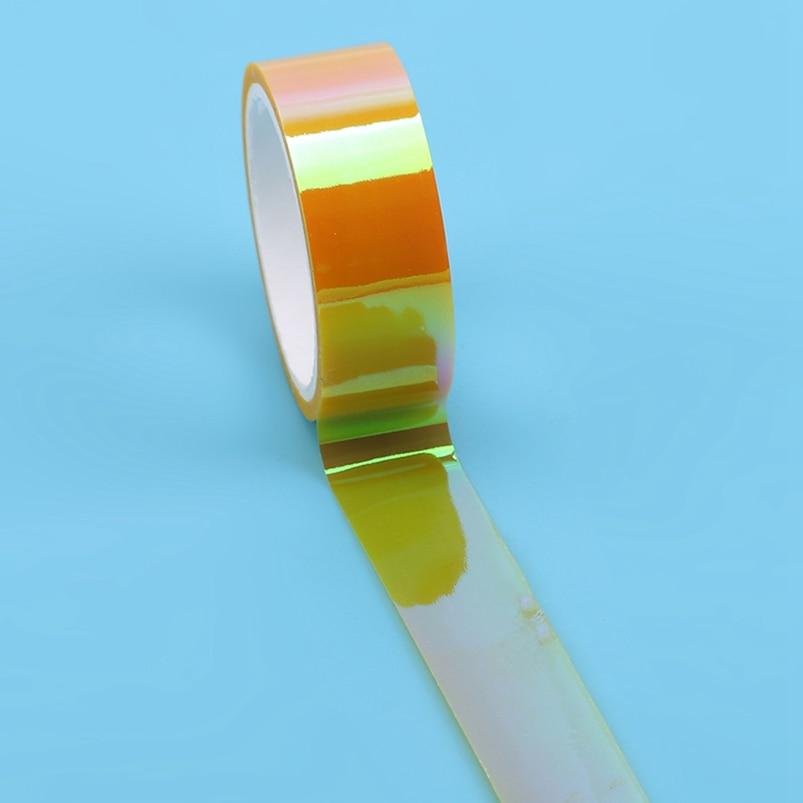 Scrapbooking Decoration PVC Rainbow Laser Washi Tapes Packing Tool Iridescent