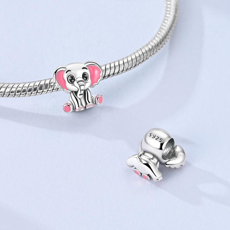 New 925 Silver Charms Pendants Fox Snail Pig Butterfly Cat Dangle Fit Women Original Bracelet DIY Jewelry Gifts