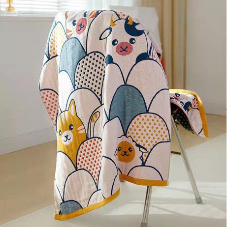 Multi-Layer Gauze Cotton Bath Towel Soft And Comfortable Beach Towel Ethnic Style Sun God Skin-Friendly Water Absorption