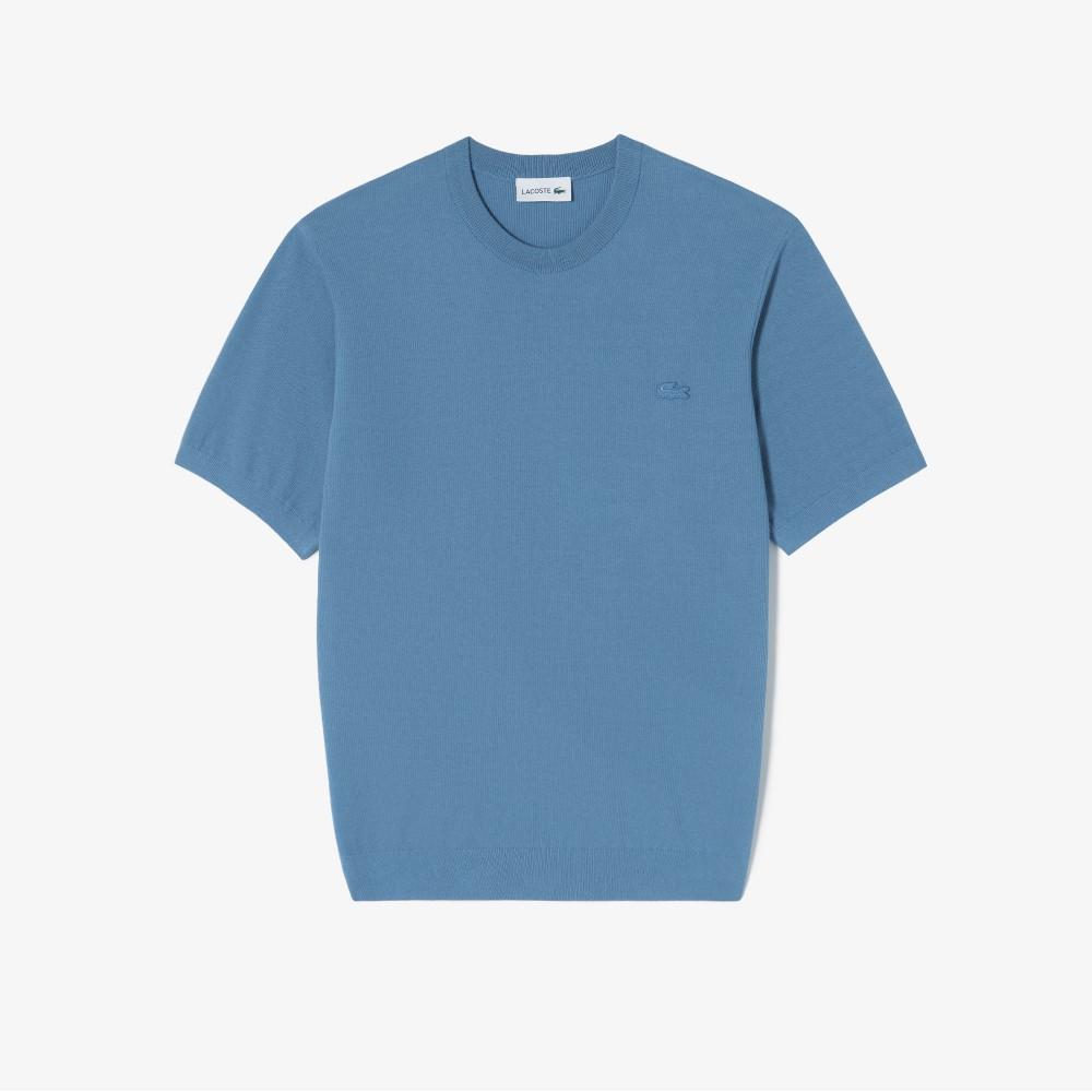 [lacoste] Men's Solid Short-Sleeve Crew Neck Pullover AH324E-56G776