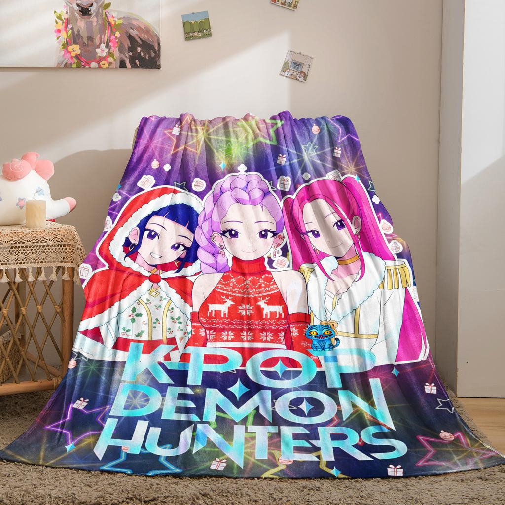 K-Pop Demon Hunters Huntrix Blankets Quality Winter Soft Warm Throw Blanket Girls Boys Gifts Sofa Bed Blankets Christmas Gifts