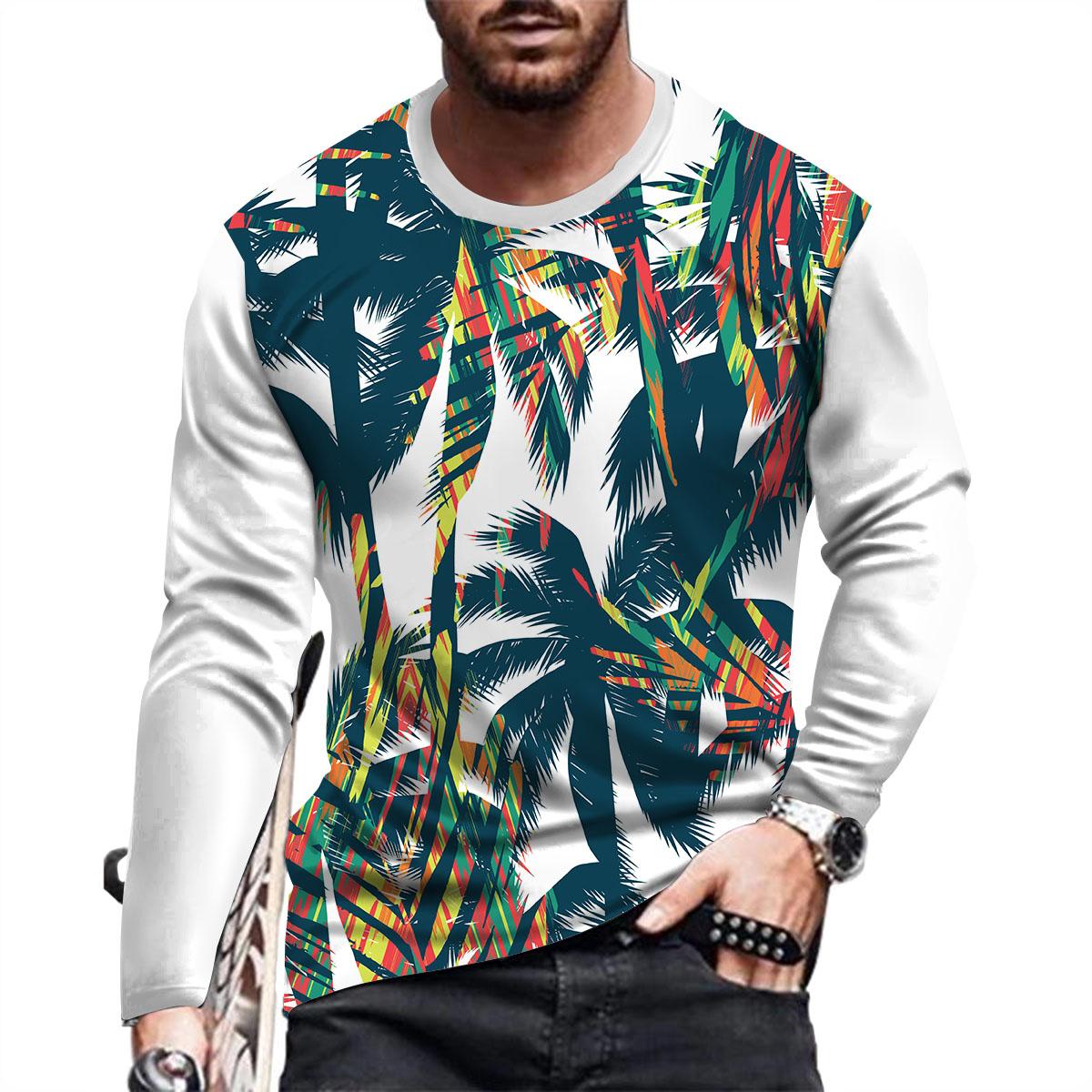 

Повсякденна футболка з принтом для щоденних поїздок на роботу, персоналізована модна чоловіча футболка з круглим вирізом. L