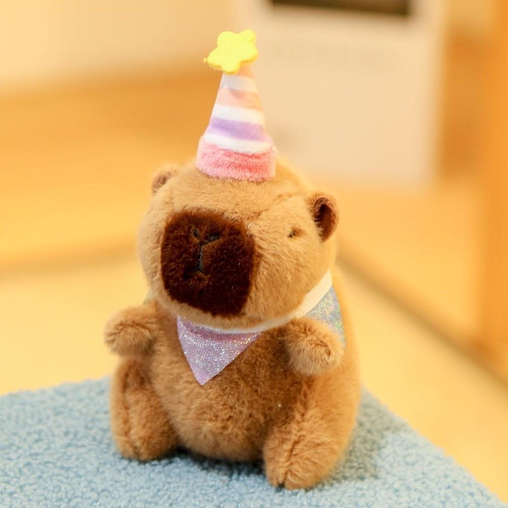 with Instruments Plush Doll Toy Capybara Anime Fluffy Toy Soft Stuffed Keychain Children's Gift