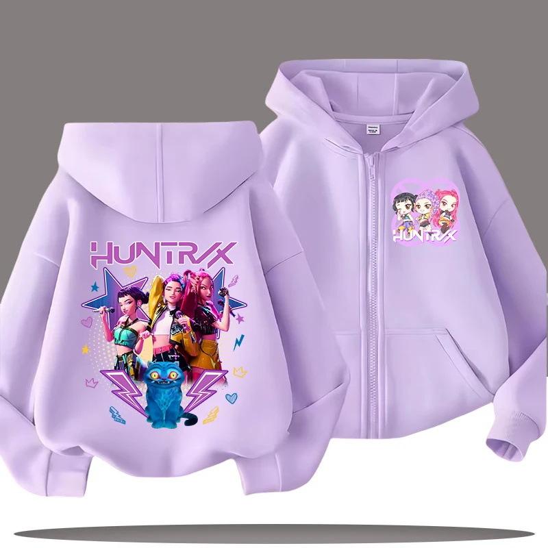 2026 New Boy Sweatshirt Zipper Hoody Baby Top Zip Up Sweatshirts Saja Boys Kpop Demon Hunters Hoodie Children Clothes Kid Girl
