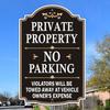 Private Property No Parking Violators Will Be Towed Away at Vehicle Owner's Expense Sign 12" x 18" Metal Rust-Free Aluminum UV Protected Sturdy 2