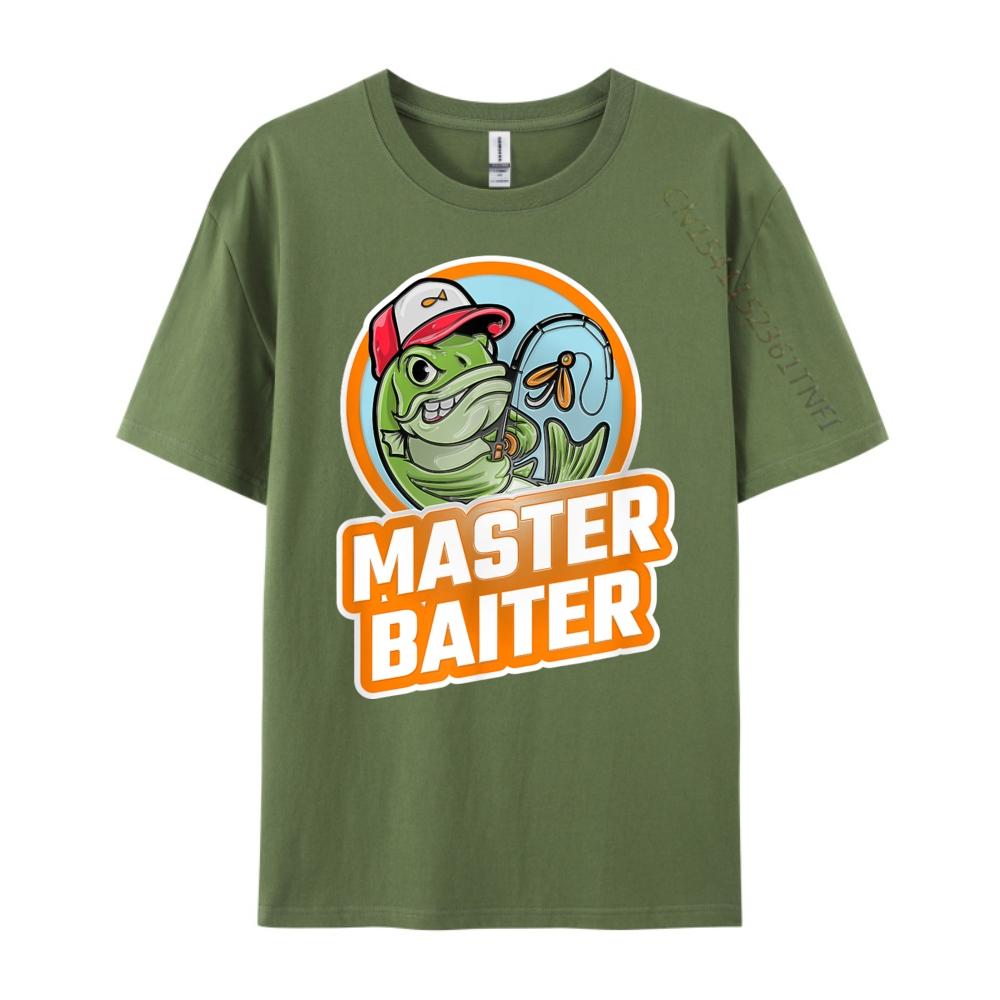 Master Baiter Grey Shirt Graphic Tee Adult High Quality Mens TShirt Punk Style