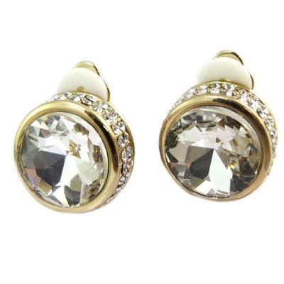 [P4998] - Golden White 'Sissi' Designer Clips - 15 Mm